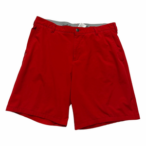 Adidas Golf Active Men Waist Size 34 Vibrant Red Flat Front Shorts 8 Inch Inseam